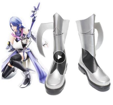 Kingdom Hearts Aqua Cosplay Shoes Boots Custom Made
