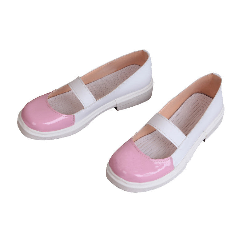 Monika Cosplay Shoes Game Doki Doki Literature Club Game Cosplay Shoes Pink Janpanese Shoes
