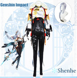 Load image into Gallery viewer, Shenhe Cosplay Costume Genshin Impact Adult Carnival Uniform Wig Anime Halloween Costumes Women Game Lesser Lord Kusanali
