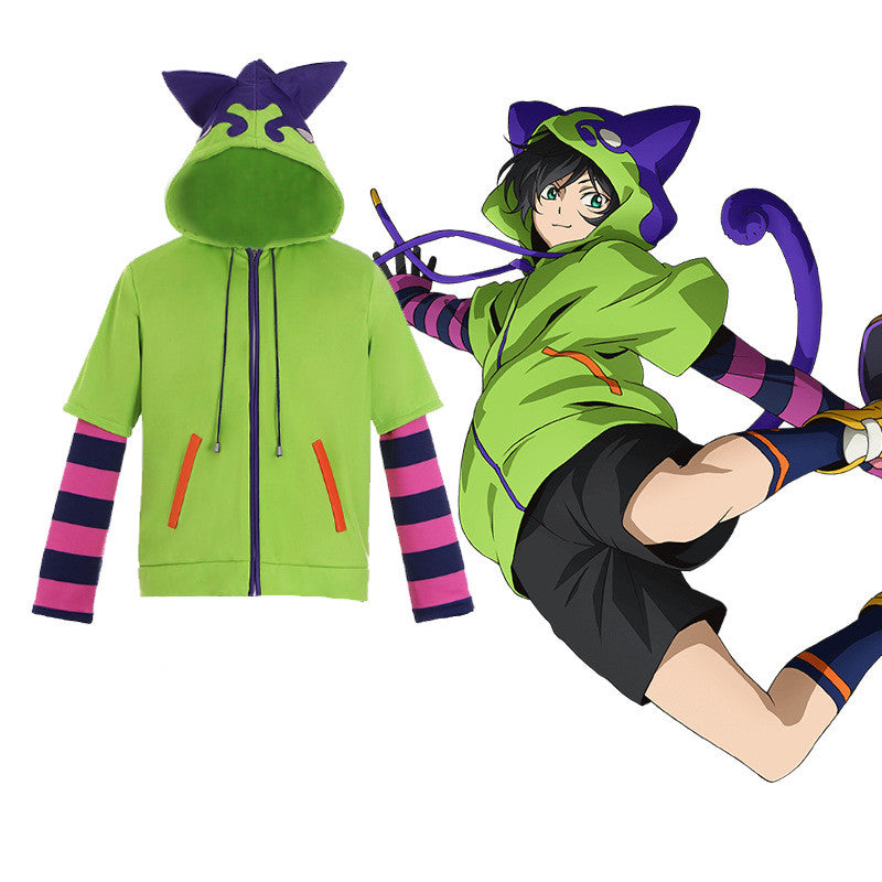 SK8 the Infinity Miya Chinen Hoodie Cosplay Costumes Hooded Zipper Sweatshirt Anime SK Eight Streetwear Pullover Coat