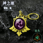 Load image into Gallery viewer, Genshin Impact Mondstadt Vision Keychain Eye of God Luminous 7 Element Fire Water Wind Thunder Grass Ice Rock Pendant Keyring Jewelry
