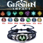 Load image into Gallery viewer, Genshin Impact Vision Bracelet Luminous Ajustable Leather Genshin Impact Element Bracelet Gift
