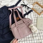 Load image into Gallery viewer, Japanese Designer Vintage Shoulder Bag Brand Large Uniform Messenger Bag JK School Bags Leather Handbags Girl Casual Totes
