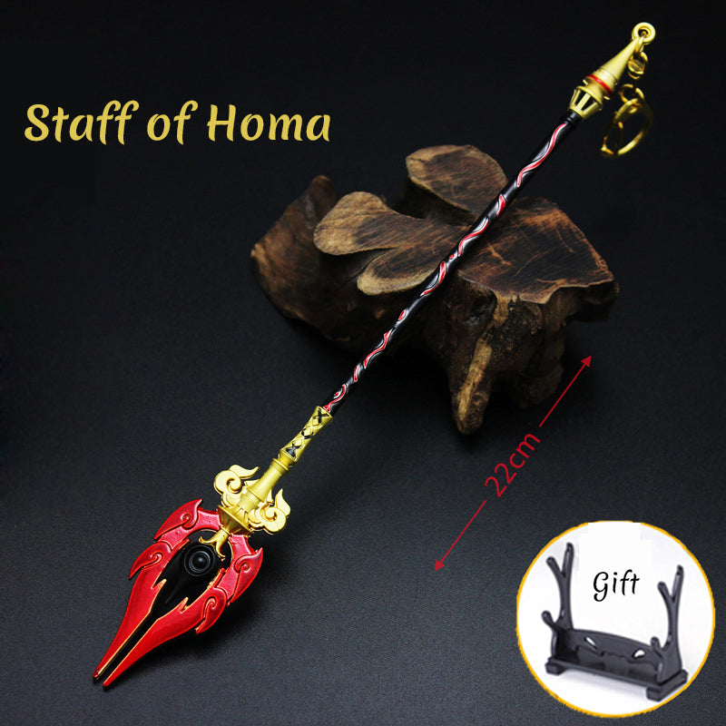 Genshin Impact Weapon Keychain Wolf's Gravestone Skyward Blade Weapons Keycharm Birthday Christmas Gift