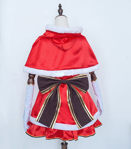 Sword Art Online Yuuki Asuna Xmas Christmas Dress Cloak Uniform Cosplay Costumes - fortunecosplay