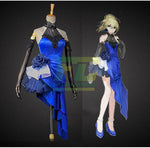 Load image into Gallery viewer, Fate extella fate zero saber cosplay costume Fate Grand Order blue party dress - fortunecosplay
