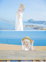 Load image into Gallery viewer, Fate Grand Order Cosplay Costume Caster Marie Antoinette White Beach Dress Joan of Arc  summer dress
