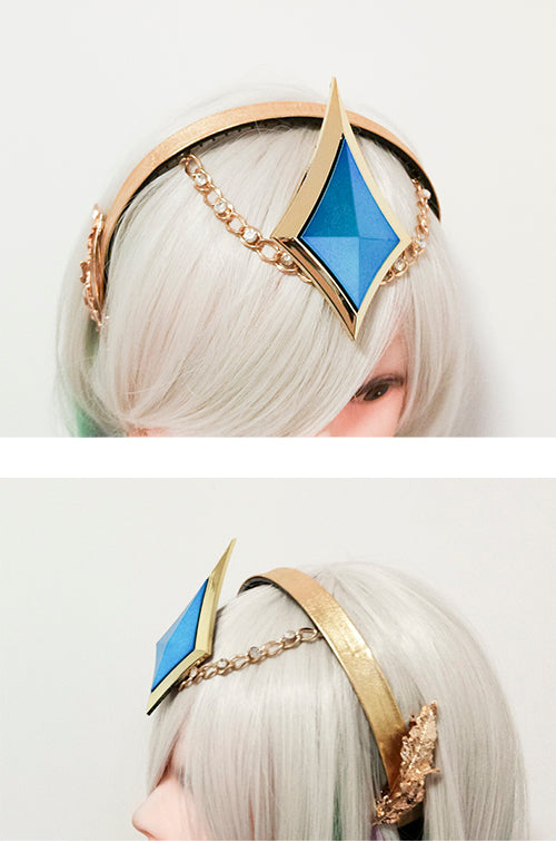 LOL the lady of Luminosity Luxanna Crownguard Cosplay Prop Headwear Accessories Light Element Skin
