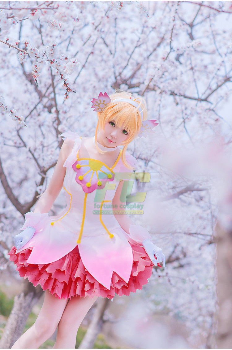 Free Shipping Card Captor SAKURA cosplay costume clear card dress Custom Made - fortunecosplay