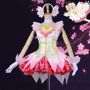 Free Shipping Card Captor SAKURA cosplay costume clear card dress Custom Made - fortunecosplay