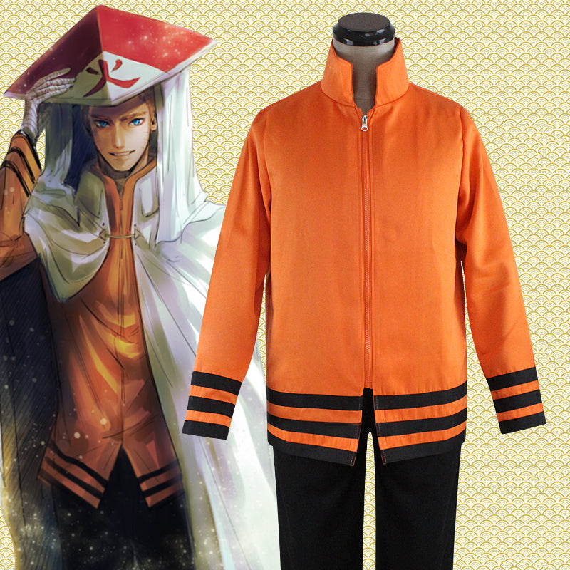Naruto Anime Cosplay Costume Seventh Hokage Uzumaki Naruto Cloak Cape  Outfits