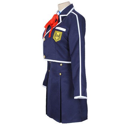 Sword Art Online SAO Yuuki Asuna School Uniform Coat Shirt Skirt Anime Outfit Cosplay Costumes