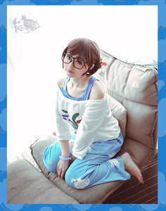 mønster Site line shilling Overwatch Mei Rise and Shine Cosplay Costume Pajama – fortunecosplay