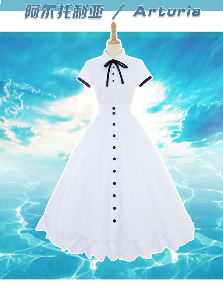 Fate Grand Order 3rd Anniversary Arturia Cosplay Costume Dress