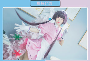 Blend S Maid Sakuranomiya Maika Hinata Kaho Cafe Sadistic Dress Cosplay Costume Full Set