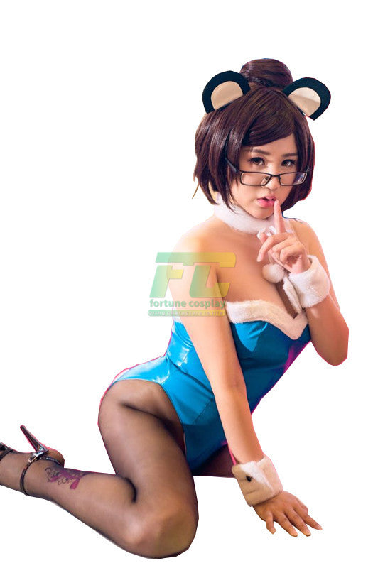 Bunny Mei Cosplay Costume Overwatch OW - fortunecosplay