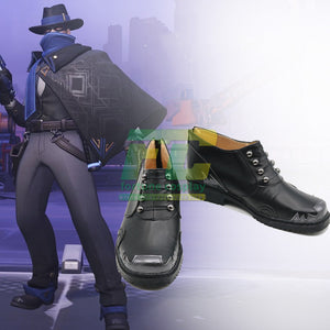 Overwatch OW McCree Skin Mystery Man cosplay boots shoes - fortunecosplay