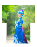 Load image into Gallery viewer, Re Zero Kara Hajimeru Isekai Seikatsu Ramu RAM Remu REM Yukata Kimono Outfit Cosplay Costume
