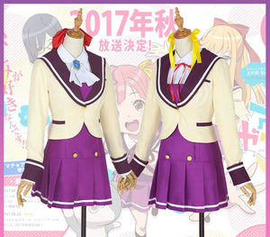 Anime Gataris Asagaya Minoa Kamiigusa Arisu School Uniform Cosplay Costume - fortunecosplay
