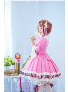 Card captor Sakura 20th Anniversary Pink Lolita Dress Cosplay Costume - fortunecosplay