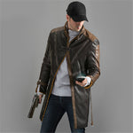 Load image into Gallery viewer, Watch Dogs Cosplay Costume Faux Leather Jacket Custom Made
