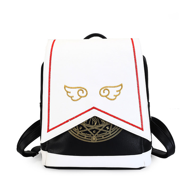 Card Captor SAKURA Kawaii Backpack Cardcaptor Sakura School Bags Lolita Backpack With Angel Wings