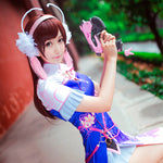 Load image into Gallery viewer, OW DVA Chinese cheongsam cosplay costume stage dress - fortunecosplay

